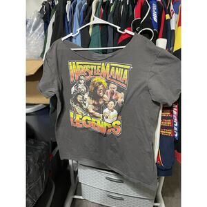 Size M- WWE Shirt Mens GRAY WWF WrestleMania Wrestling